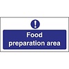 Vogue Food Preparation Area Sign