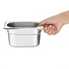 Vogue Stainless Steel Gastronorm Pan 1/9 100 mm (Pack of 6)