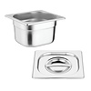 Vogue Stainless Steel Gastronorm Pan 1/6 100 mm (Pack of 4) Vogue Stainless Steel Gastronorm Pan 1/6 100 mm (Pack of 4)