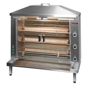 XXLselect Rożen gazowy z 4 rusztami, 24 kurczaków, 16,2 kW