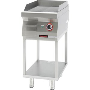 XXLselect Electric Griddle 396 x 560 mm, Ribbed, Chromed, 4,8 kW, 400V on Open Base XXLselect Electric Griddle 396 x 560 mm, Ribbed, Chromed, 4,8 kW, 400V on Open Base