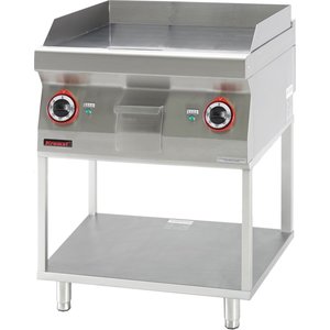 XXLselect Elektryczna płyta grillowa 596 x 560 mm, gładka, chromowana, 8 kW, 400V na podstawie otwartej XXLselect Elektryczna płyta grillowa 596 x 560 mm, gładka, chromowana, 8 kW, 400V na podstawie otwartej