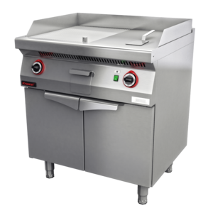 XXLselect Gas Griddle 796 x 560 mm, Smooth/Ribbed, Chromed, 9,60 kW, 400V on Cabinet Base XXLselect Gas Griddle 796 x 560 mm, Smooth/Ribbed, Chromed, 9,60 kW, 400V on Cabinet Base