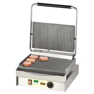 Neumarker Single Cast Iron Contact Grill, Grooved / Smooth Plate, 360 x 230 mm, 3,4 kW Neumarker Single Cast Iron Contact Grill, Grooved / Smooth Plate, 360 x 230 mm, 3,4 kW