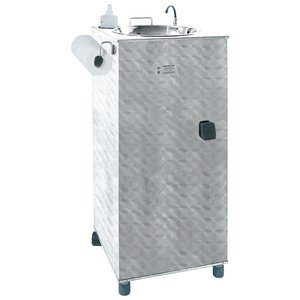 Neumarker Mobile Wash Basin, 400x400x(h)960 mm 20 L Water Dispenser with soap dispenser and Paper Holder