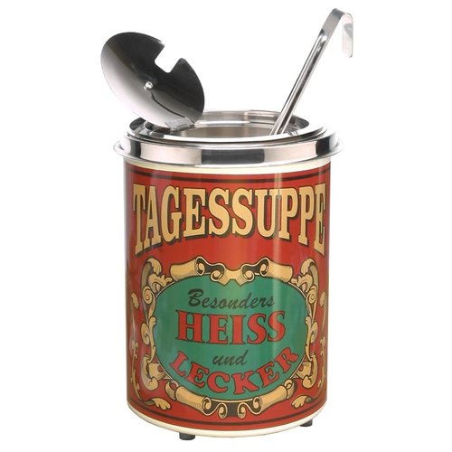 Neumarker Kociołek 5 L na zupę ze stali nierdzewnej 0,3 kW, czerwony