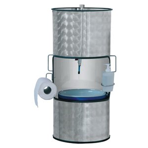 Neumarker Mobile Wash Basin, 350x350x(h)850 mm 6 L Water Dispenser with soap dispenser and Paper Holder