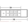Neumarker Top unit for storing ingredients 1 x GN 1/2; 2 x 1/3 GN; 4 x 1/6 GN, 1400x370x(h)440mm 150W from 2 to 8°C