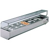 Neumarker Top unit for storing ingredients 1 x GN 1/2; 2 x 1/3 GN; 2 x 1/4 GN; 4x 1/6 GN, 1600x370x(h)440mm 150W from 2 to 8°C Neumarker Top unit for storing ingredients 1 x GN 1/2; 2 x 1/3 GN; 2 x 1/4 GN; 4x 1/6 GN, 1600x370x(h)440mm 150W from 2 to 8°C