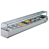 Neumarker Top unit for storing ingredients 2 x GN 1/2; 3 x GN 1/3; 3 x GN 1/3; 4 x GN 1/6, 2000x370x(h)440mm 180W from 2 to 8°C