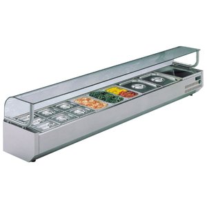 Neumarker Top unit for storing ingredients 2 x GN 1/2; 3 x GN 1/3; 3 x GN 1/3; 4 x GN 1/6, 2000x370x(h)440mm 180W from 2 to 8°C Neumarker Top unit for storing ingredients 2 x GN 1/2; 3 x GN 1/3; 3 x GN 1/3; 4 x GN 1/6, 2000x370x(h)440mm 180W from 2 to 8°C
