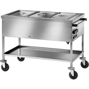Neumarker Mobile Electric Bain Marie, 3-Chamber, GN 1/1, 2 kW Neumarker Mobile Electric Bain Marie, 3-Chamber, GN 1/1, 2 kW
