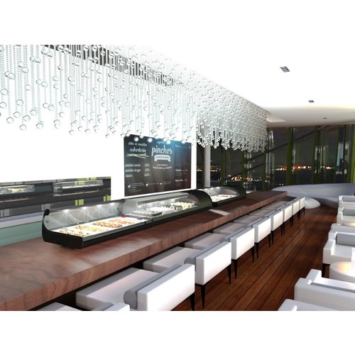 Neumarker Sushi or tapas Top Unit 6x 1/3 GN, 220W, from 2 to 6°C with Compressor on the Right Side Neumarker Sushi or tapas Top Unit 6x 1/3 GN, 220W, from 2 to 6°C with Compressor on the Right Side