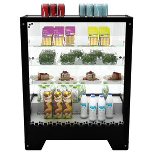 Neumarker Refrigerated Display Rectangular, from 4°C to 7°C, Countertop, Black