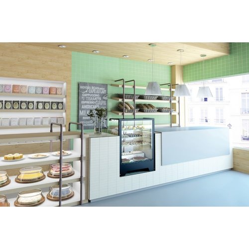 Neumarker Refrigerated Display Rectangular, from 4°C to 7°C, Countertop, Black Neumarker Refrigerated Display Rectangular, from 4°C to 7°C, Countertop, Black