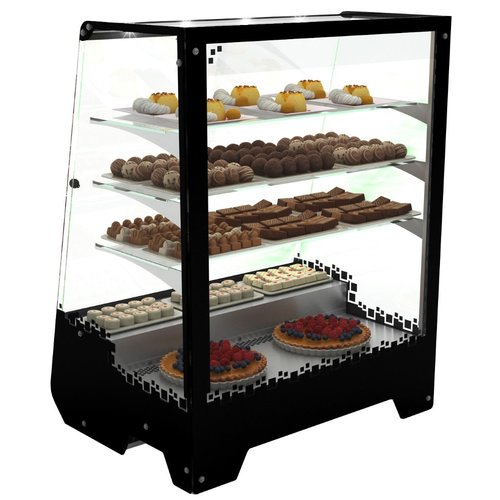 Neumarker Refrigerated Display Rectangular, from 4°C to 7°C, Countertop, Black Neumarker Refrigerated Display Rectangular, from 4°C to 7°C, Countertop, Black