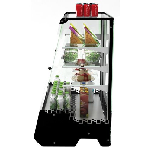 Neumarker Refrigerated Display Rectangular, from 4°C to 7°C, Countertop, Black Neumarker Refrigerated Display Rectangular, from 4°C to 7°C, Countertop, Black
