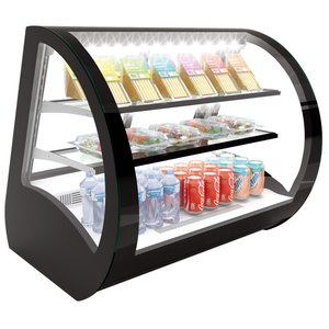 Neumarker Refrigerated Display Rectangular, from 2°C to 6°C, Countertop, Black