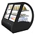 Neumarker Refrigerated Display Rectangular, from 2°C to 6°C, Countertop, Black
