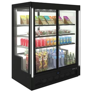 Neumarker Refrigerated Display Rectangular, from 4°C to 8°C, Countertop, Black