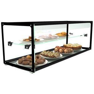 Neumarker Witrynka bufetowa dwupoziomowa prostokątna 330 x 900 mm, czarna Neumarker Witrynka bufetowa dwupoziomowa prostokątna 330 x 900 mm, czarna