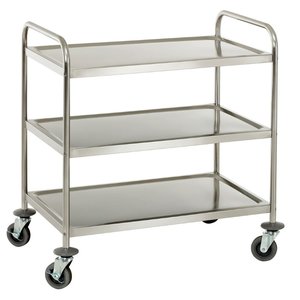 Neumarker Stainless Steel 3 Tier Service Trolley 945 x 600 x 920 mm