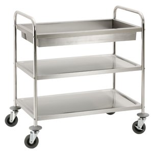 Neumarker Stainless Steel 3 Tier Service Trolley 990 x 600 x 930 mm