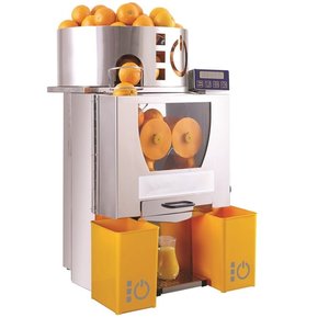 Resto Quality Orange Juicer, Capacity 12 Fruits, 20-25 Oranges/min, 450W, with Automatic Feeder and Digital Programmer Resto Quality Orange Juicer, Capacity 12 Fruits, 20-25 Oranges/min, 450W, with Automatic Feeder and Digital Programmer