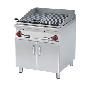 RM GASTRO Gazowy grill lawowy 2x 380 x 660 mm, 2 strefy grzewcze, 24 kW na podstawie z szafką RM GASTRO Gazowy grill lawowy 2x 380 x 660 mm, 2 strefy grzewcze, 24 kW na podstawie z szafką