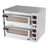 RedFox Piec do pizzy 2-komorowy elektryczny 3,4 kW, 4 x Ø 35 cm, z regulacją temperatury do 400°C