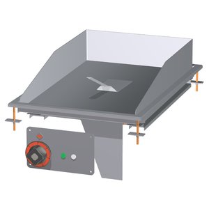 RM GASTRO Built-in Electric Griddle 356 x 550 mm, Ribbed, Chromed, 4,5 kW, 400V RM GASTRO Built-in Electric Griddle 356 x 550 mm, Ribbed, Chromed, 4,5 kW, 400V