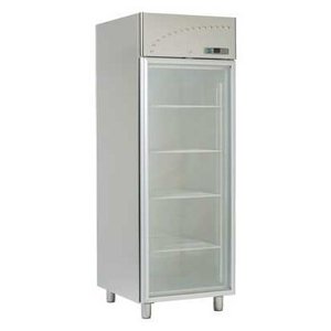 RM GASTRO Glass Door Freezer GN 2/1, 650 L, -22 °C to -18 °C