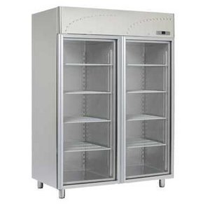 RM GASTRO Double Glass Door Freezer GN 2/1, 1300 L, -22 °C to -18 °C RM GASTRO Double Glass Door Freezer GN 2/1, 1300 L, -22 °C to -18 °C