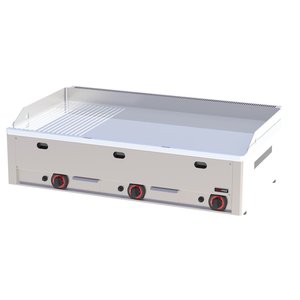 RedFox Countertop Gas Griddle 970 x 480 mm, 2/3 Smooth, 1/3 Ribbed, Chromed, 3 Heating Zones, 12 kW RedFox Countertop Gas Griddle 970 x 480 mm, 2/3 Smooth, 1/3 Ribbed, Chromed, 3 Heating Zones, 12 kW