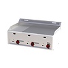RedFox Gazowa płyta grillowa 480 x 970 mm, 2/3 gładka, żeliwna, 1/3 ryflowana, żeliwna, 3 strefy grzewcze, 12 kW, nastawna
