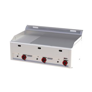 RedFox Countertop Cast Iron Gas Griddle 480 x 970 mm, 2/3 Smooth, 1/3 Ribbed, 3 Heating Zones, 12 kW RedFox Countertop Cast Iron Gas Griddle 480 x 970 mm, 2/3 Smooth, 1/3 Ribbed, 3 Heating Zones, 12 kW