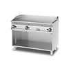 RM GASTRO Gas Griddle 1160 x 510 mm, Smooth, Superchromed, 3 Heating Zones, 21 kW on Half-Open Base RM GASTRO Gas Griddle 1160 x 510 mm, Smooth, Superchromed, 3 Heating Zones, 21 kW on Half-Open Base