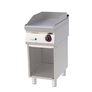 RedFox Gazowa płyta grillowa 396 x 510 mm, ryflowana, chromowana, 7 kW na podstawie półotwartej RedFox Gazowa płyta grillowa 396 x 510 mm, ryflowana, chromowana, 7 kW na podstawie półotwartej