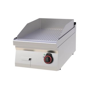 RedFox Countertop Electric Griddle 396 x 510 mm, Ribbed, Chromed, 4,5 kW, 400V
