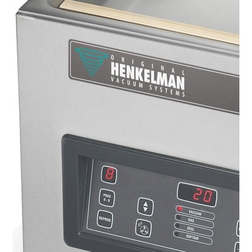 Henkelman Pakowarka komorowa, listwa 420 mm, 21 m³/h, 0,75-1,0 kW z czujnikami H20 i Vacuum Plus, komora 460x420(h)180 mm Henkelman Pakowarka komorowa, listwa 420 mm, 21 m³/h, 0,75-1,0 kW z czujnikami H20 i Vacuum Plus, komora 460x420(h)180 mm