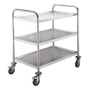 Saro Stainless Steel 3 Tier Service Trolley 940 x 860 x 540 mm, max 75 kg Saro Stainless Steel 3 Tier Service Trolley 940 x 860 x 540 mm, max 75 kg