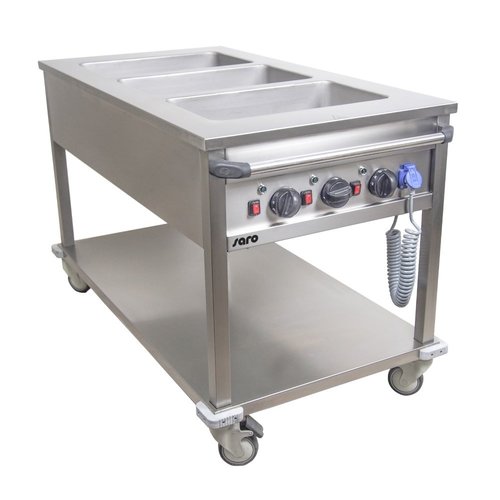 Saro Mobile Electric Bain Marie, 3-Chamber, GN 1/1, 3 kW Saro Mobile Electric Bain Marie, 3-Chamber, GN 1/1, 3 kW