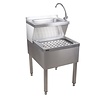 Saro Janitorial Wash Basin, 600x500x(h)850 mm with Perforated Stand and Battery