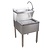 Saro Janitorial Wash Basin, 600x500x(h)850 mm with Perforated Stand and Battery