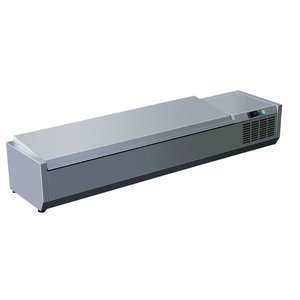 Saro Nadstawa chłodnicza do przechowywania składników 6x GN 1/3, 1400x395x(h)280mm 150W od 2 do 8°C z pokrywą ze stali nierdzewnej Saro Nadstawa chłodnicza do przechowywania składników 6x GN 1/3, 1400x395x(h)280mm 150W od 2 do 8°C z pokrywą ze stali nierdzewnej