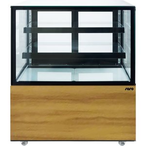 Saro Cake Showcase Rectangular, 300 L, from 2°C to 8°C, Stationary, Brown Saro Cake Showcase Rectangular, 300 L, from 2°C to 8°C, Stationary, Brown