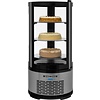 Saro Cake Showcase Round, 100 L, from 2°C to 8°C, Countertop, Black-Silver