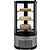 Saro Cake Showcase Round, 100 L, from 2°C to 8°C, Countertop, Black-Silver