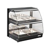 Saro Countertop Heating Display 2-Level, 0,56 kW, from 30 to 85 °C, with Bent Glass, Black