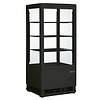 Saro Refrigerated Display Square, 78 L, from 0°C to 12°C, Countertop, Ventilated, Black
